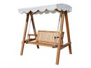 Balancelle Balançoire Hamac Banc Fauteuil De Jardin En Bois De Pin 3 Places  Charge Max. 360Kg destiné Balancelle Jardin Bois