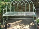 Banc De Jardin En Fer Arche Gothique serapportantà Banc En Metal Pour Jardin