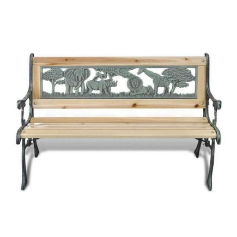 Banc De Jardin Enfant Fonte Et Bois 80 X 24 Cm - Achat ... encequiconcerne Banc De Jardin Fonte Et Bois
