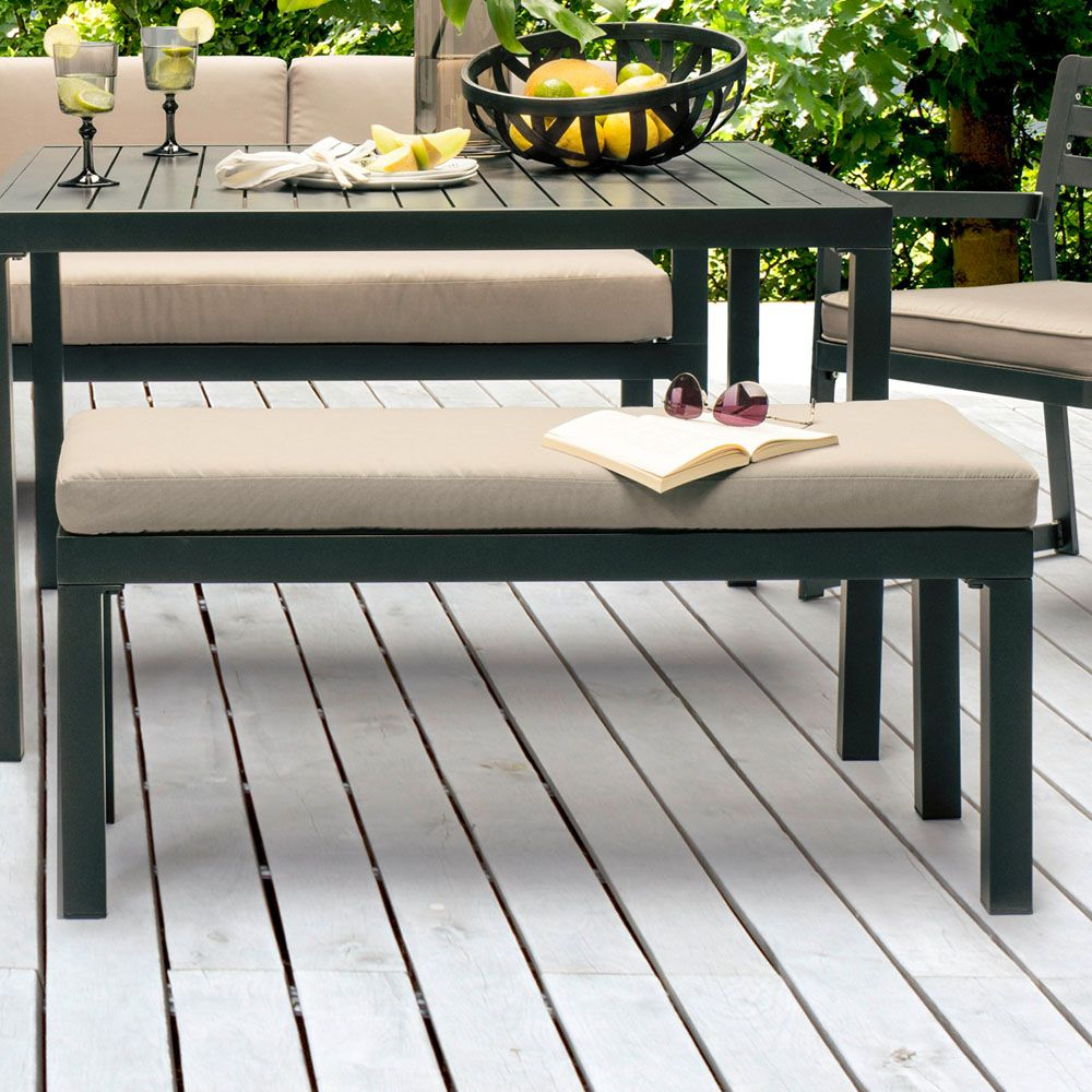 Banc Kettler Océan L100 Cm Aluminium Anthracite destiné Banc De Jardin Aluminium