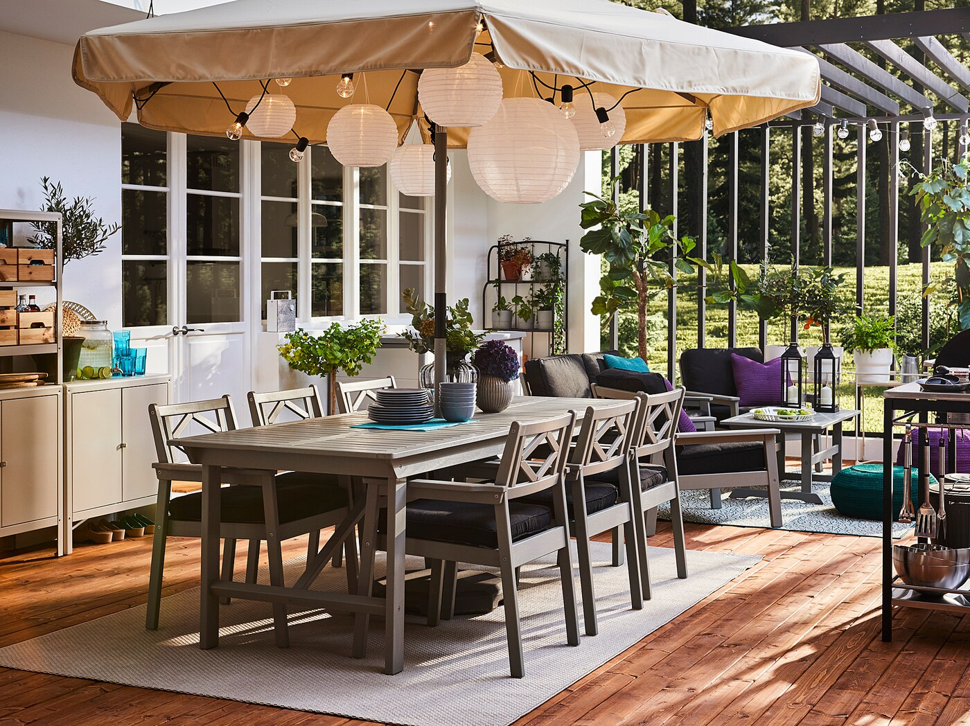 Bondholmen Table, Outdoor - Grey Stained Grey 235X90 Cm tout Meubles Jardin Ikea