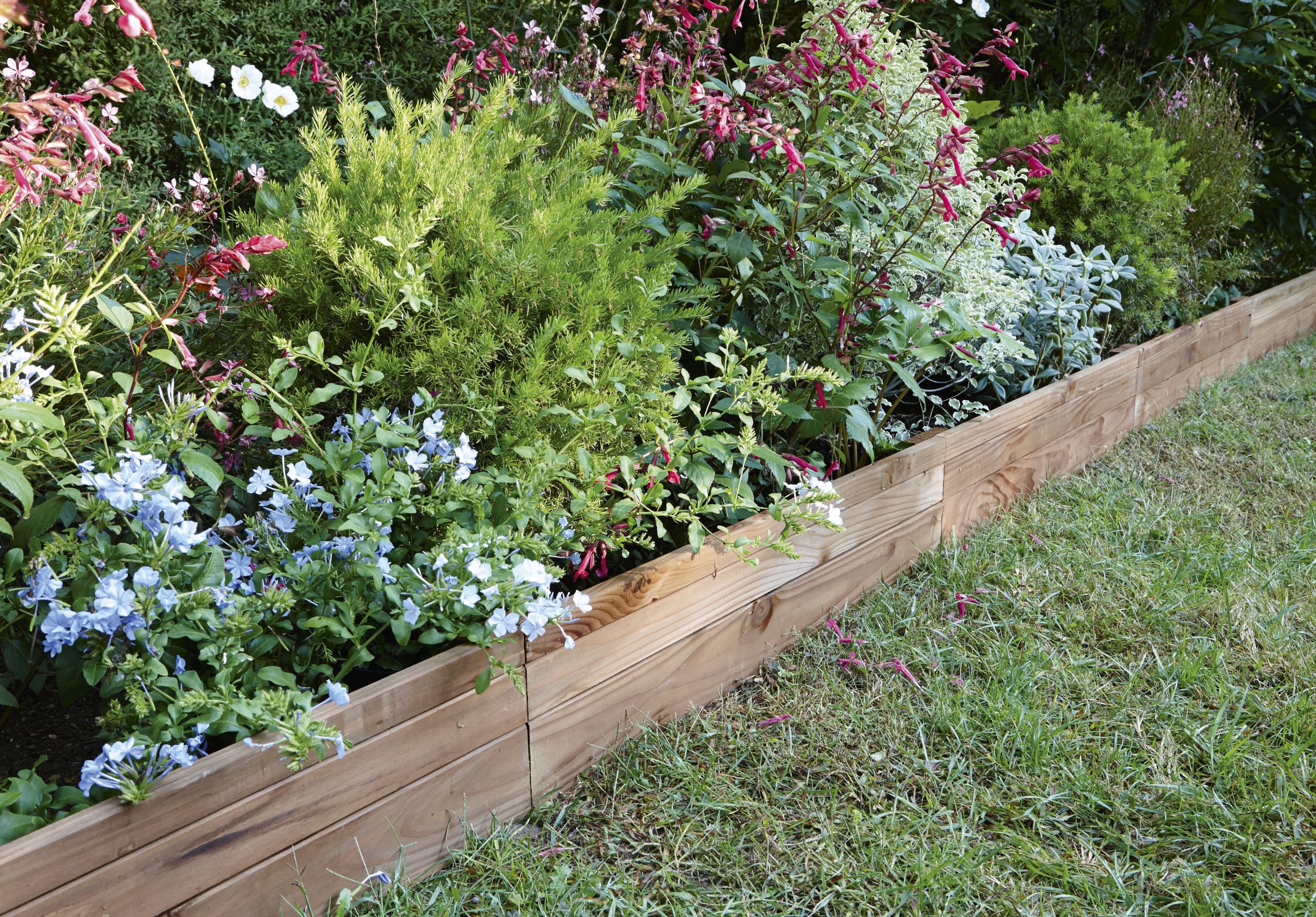 Bordure À Planter Douglas Bois Marron, H.45 X L.90 Cm concernant Bordures De Jardin Leroy Merlin