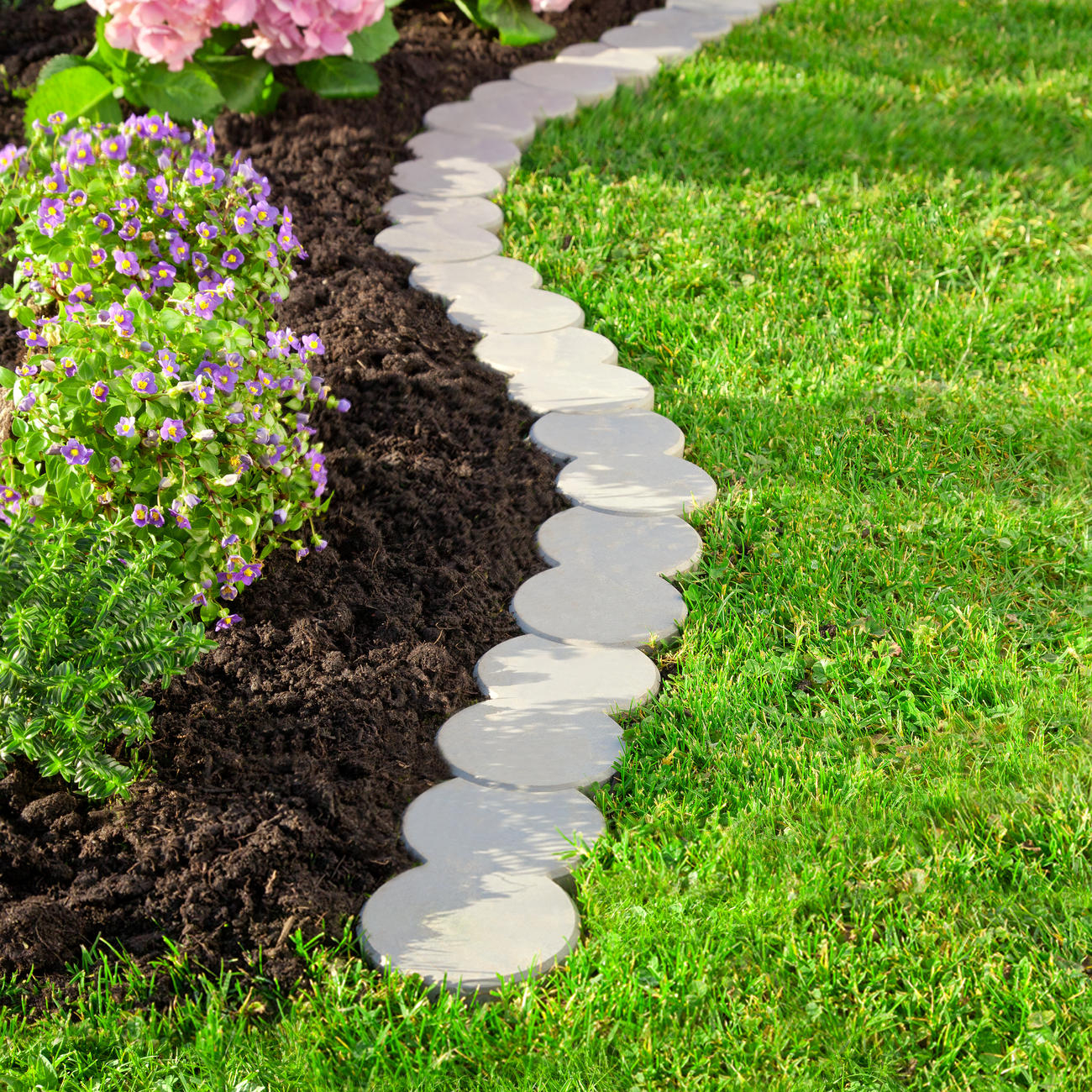 Bordure De Jardin Galets Variables, Lot De 12 Pièces destiné Galet Pour Jardin