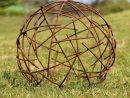 Boule Fil De Fer - Déco Jardin En Métal Diam. 50Cm tout Boule Deco Jardin