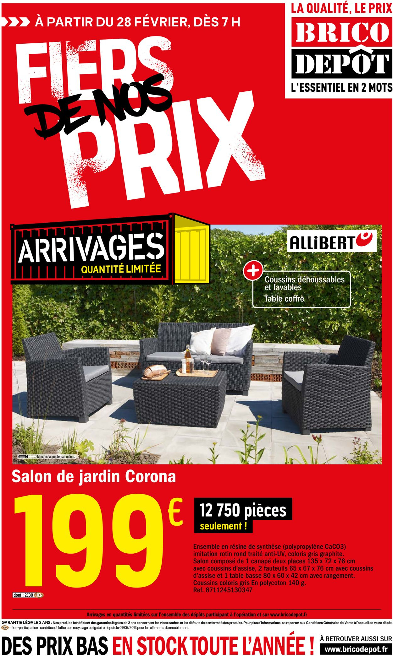 Brico Dépôt Catalogue Actuel 28.02 - 18.03.2020 - Catalogue ... intérieur Table Jardin Brico Depot