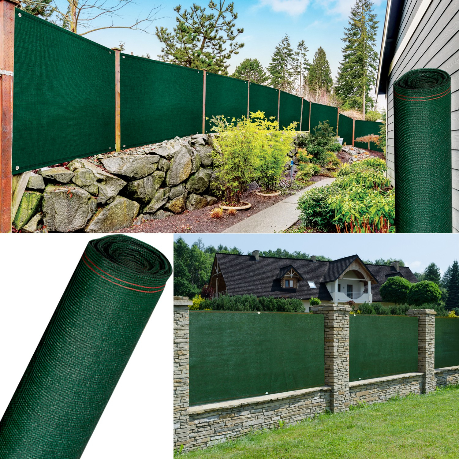 Brise Vue Renforcé 1,5 X 10 M Vert 220 Gr/m² Luxe Pro Probache pour Brise Vue De Jardin Pas Cher