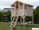 Cabane En Bois Surélevée Sur Pilotis, 3M², Toit Deux Pentes ... encequiconcerne Maison De Jardin Enfant Pas Cher
