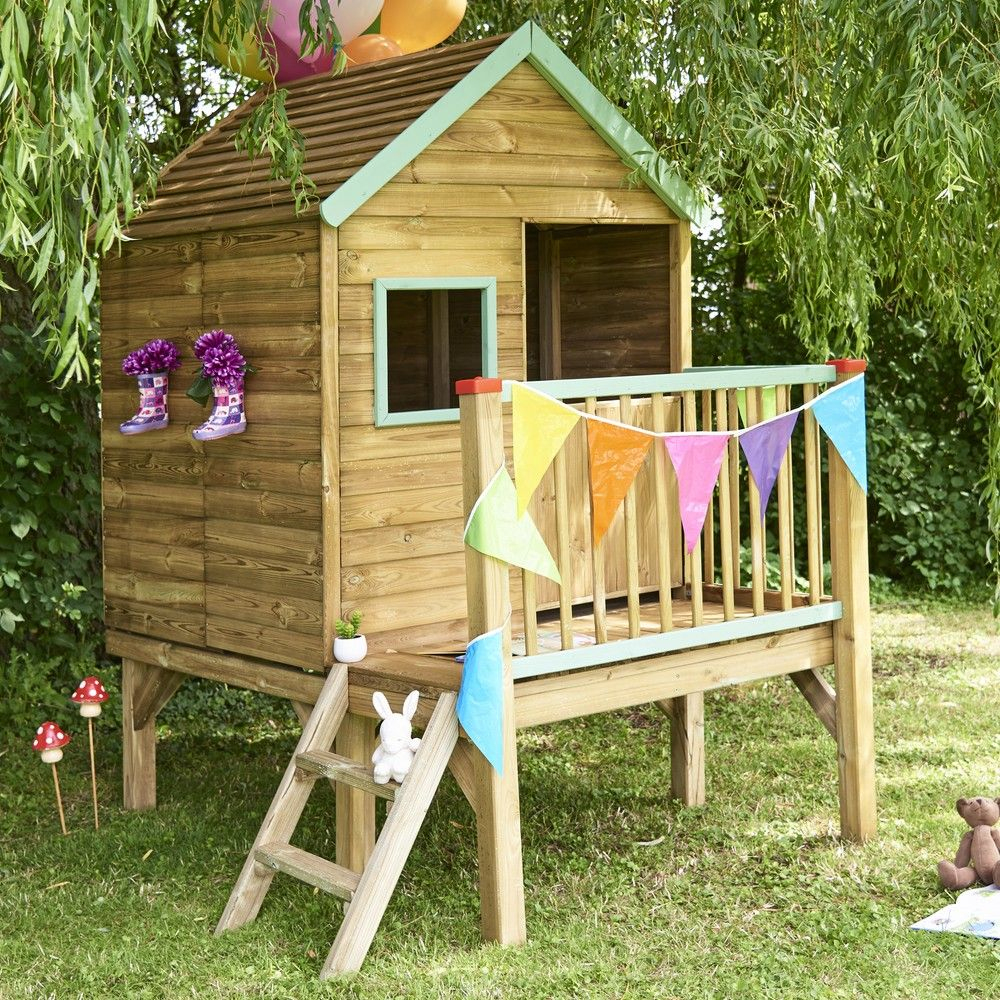 Cabane Enfant Bois Traité Winny Sur Pilotis destiné Maison Jardin Bois Enfant