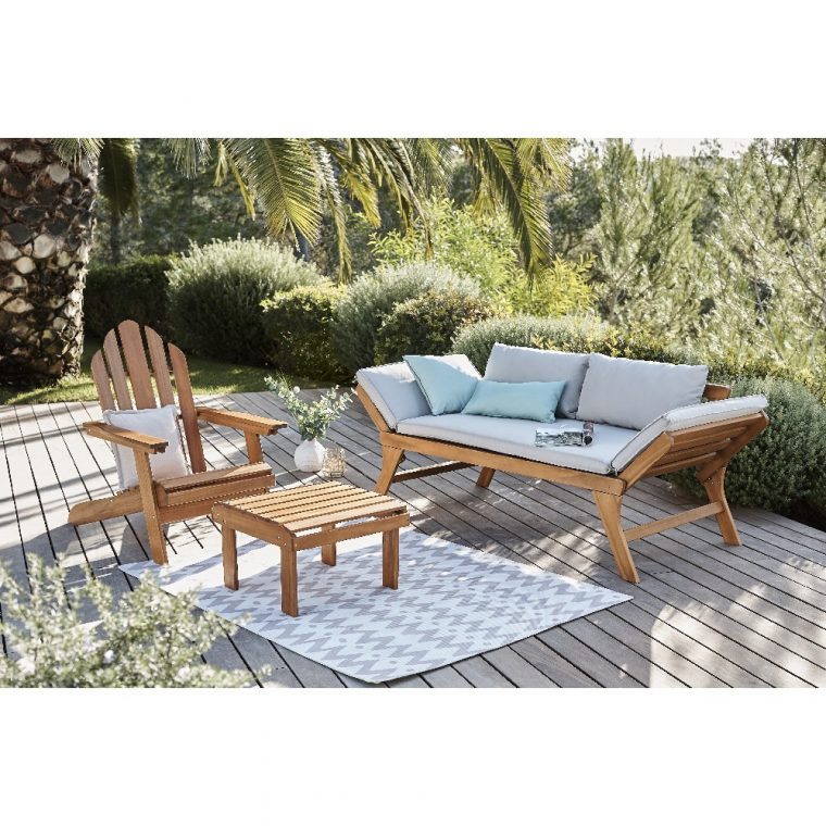 Canapé D’Extérieur 3 Personnes En Eucalyptus Surabaya intérieur Mobilier De Jardin Gifi Canapé D’Extérieur 3 Personnes En Eucalyptus Surabaya intérieur Mobilier De Jardin Gifi