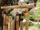 Carillon En Bambou/roseau Avec Perles Artisanales Pour ... intérieur Carillon Bambou Jardin
