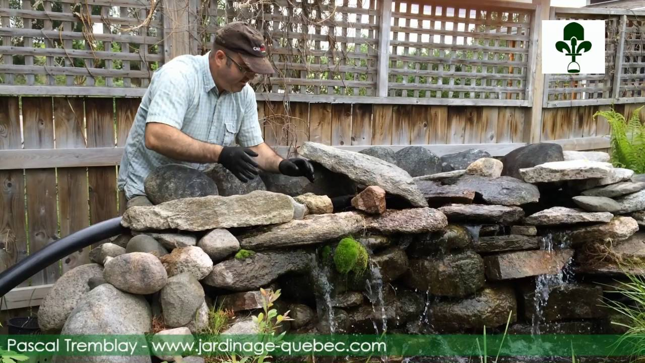 Cascade De Bassin - Construire Une Cascade De Jardin En Pierre à Construction D Un Bassin De Jardin Avec Cascade