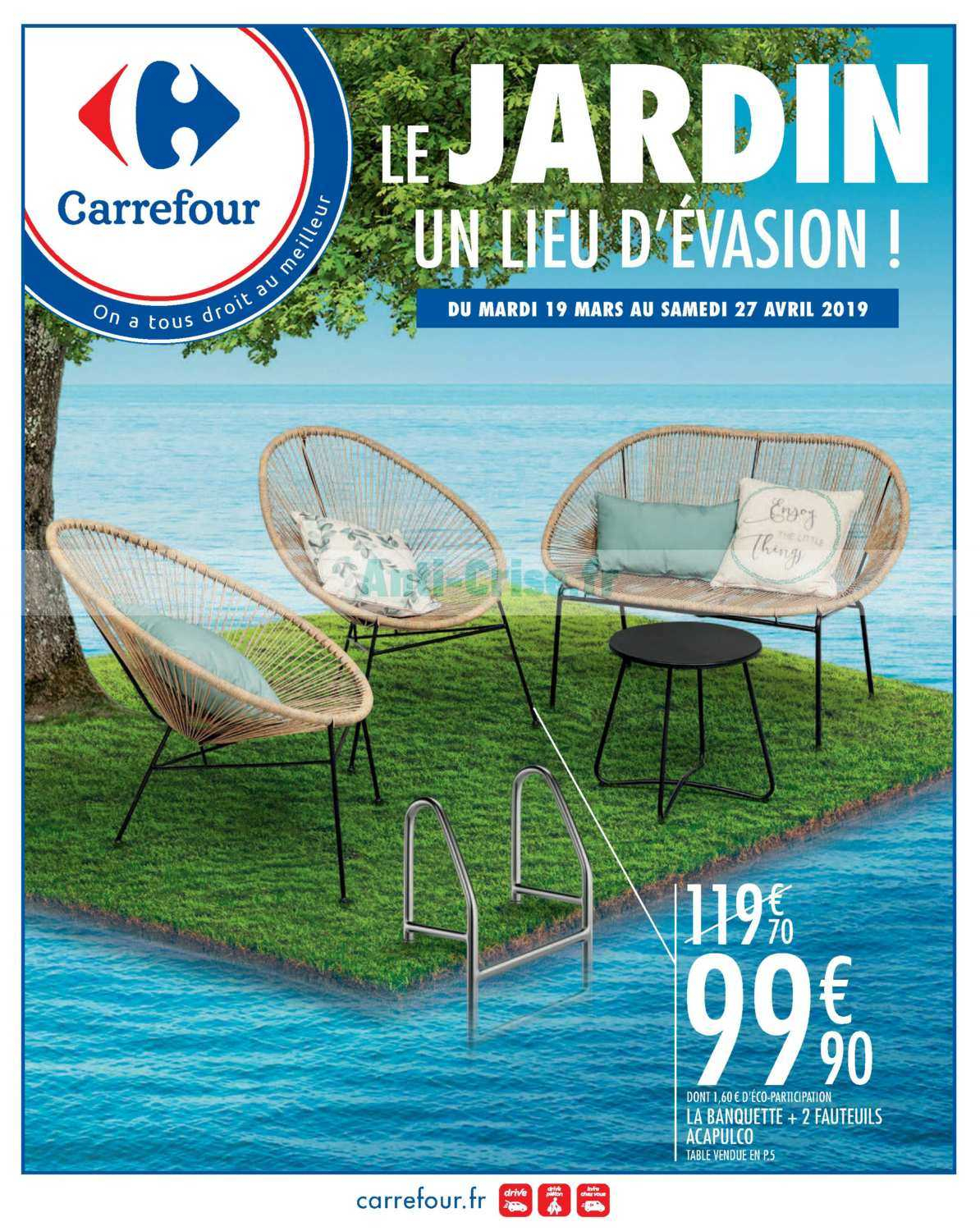 Catalogue Carrefour Du 19 Mars Au 27 Avril 2019 (Jardin ... avec Table Et Chaise De Jardin Carrefour