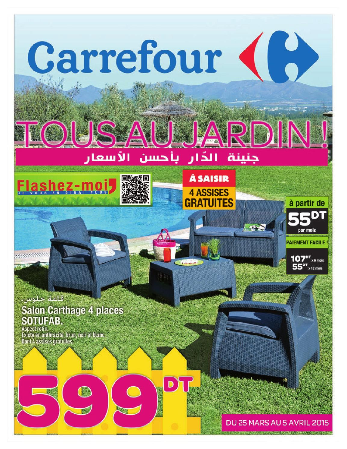 Catalogue Carrefour &quot;tous Au Jardin !&quot; By Carrefour Tunisie ... destiné Chaise Longue De Jardin Carrefour