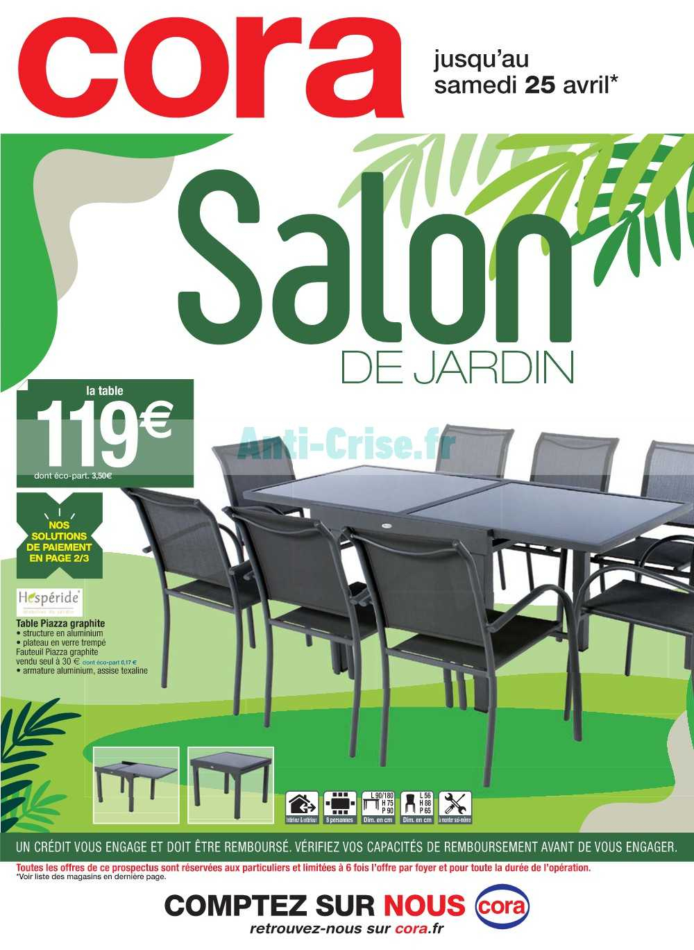 Catalogue Cora Du 07 Au 25 Avril 2020 (Salon De Jardin ... concernant Cora Salon De Jardin