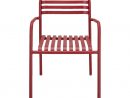 Chaise De Jardin Avec Accoudoirs En Aluminium - Rouge Sumac ... pour Alinea Chaise Jardin