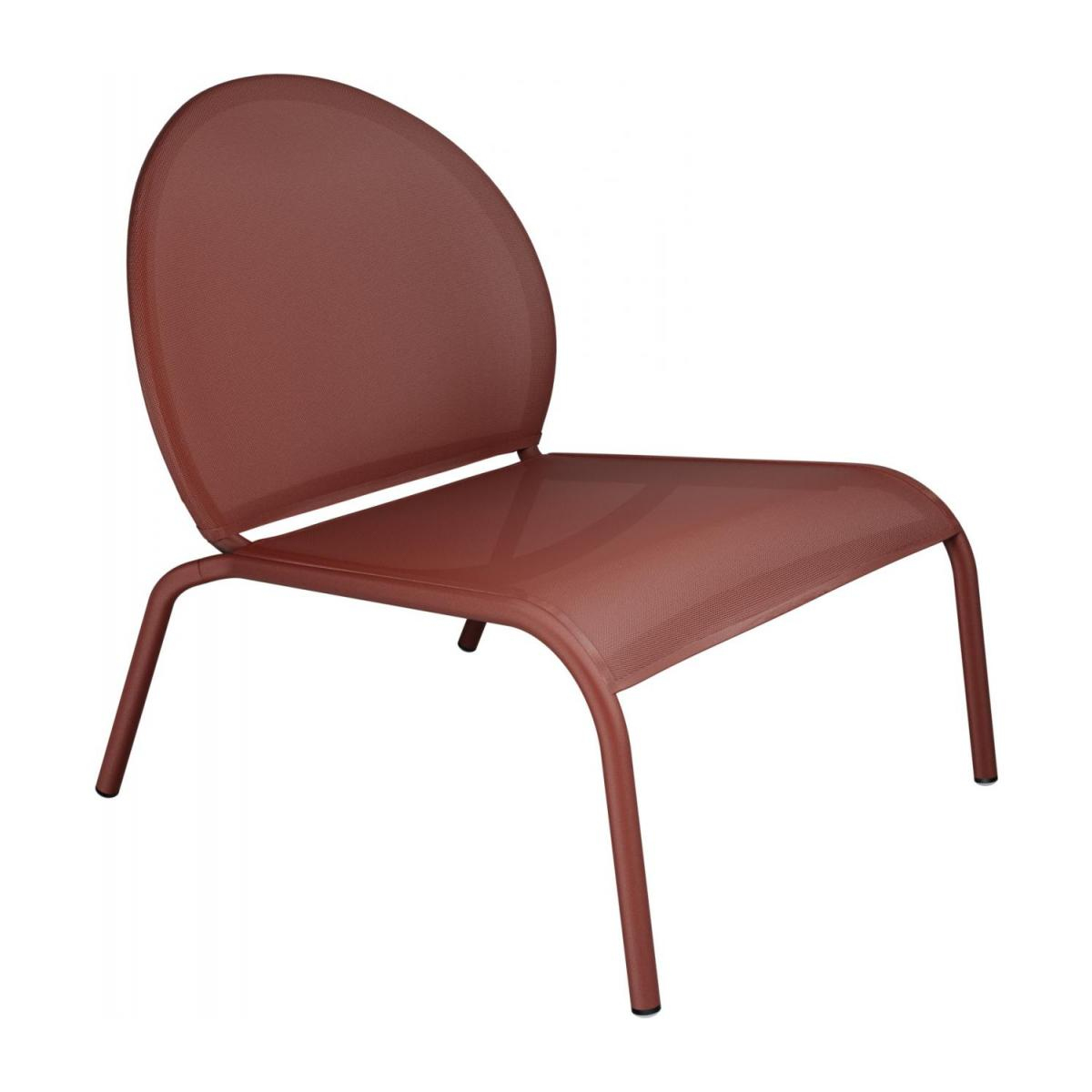 Chaise Lounge En Aluminium Et Textilène - Rouge pour Chaise Basse Jardin