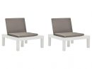 Chaises De Salon De Jardin Et Coussins 2 Pcs Plastique Blanc ... tout Salon De Jardin Plastique Blanc