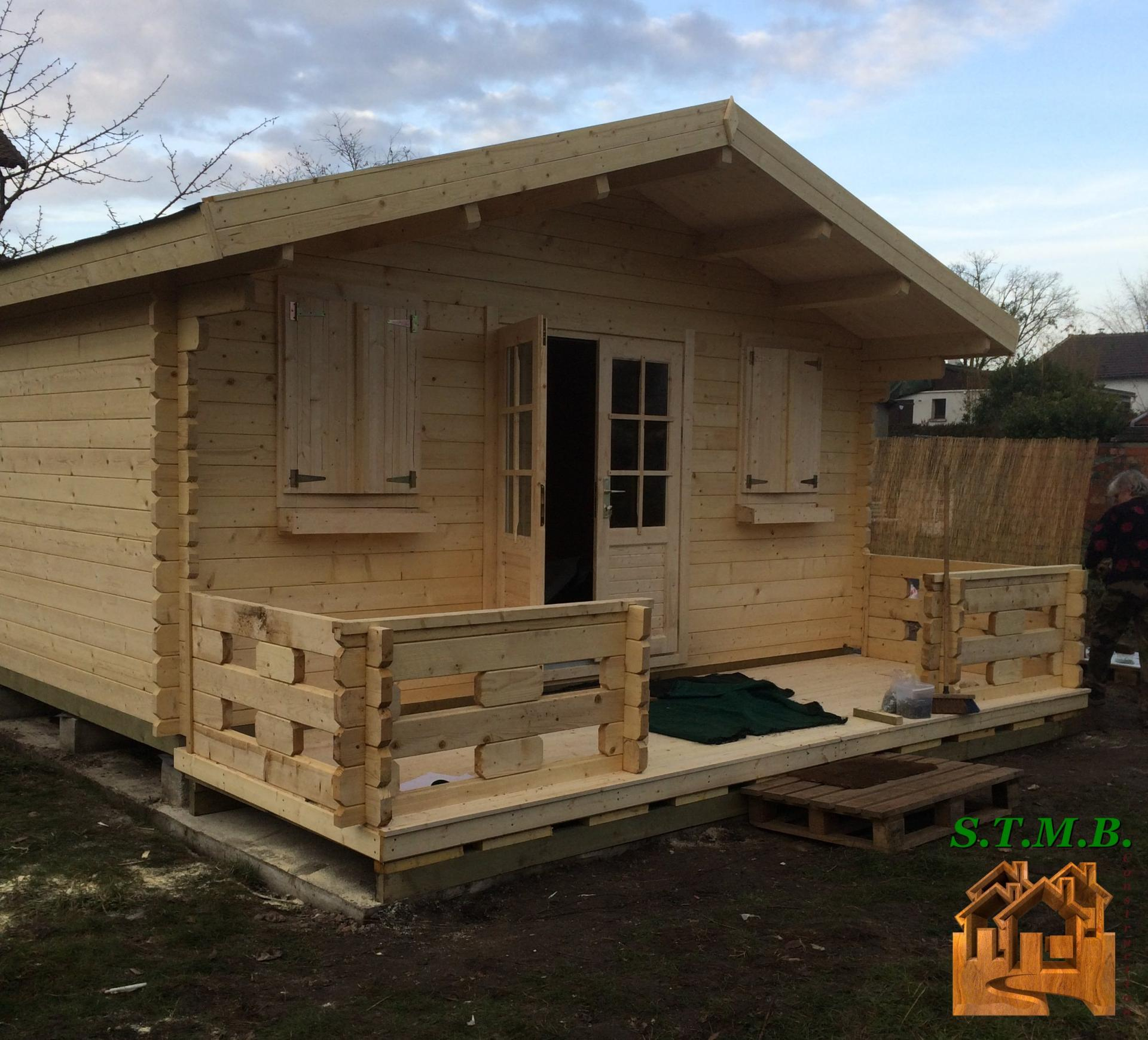 Chalet De Jardin En Kit Murier 20 M² En Madriers De 44 Mm avec Abri De Jardin En Bois 20M2