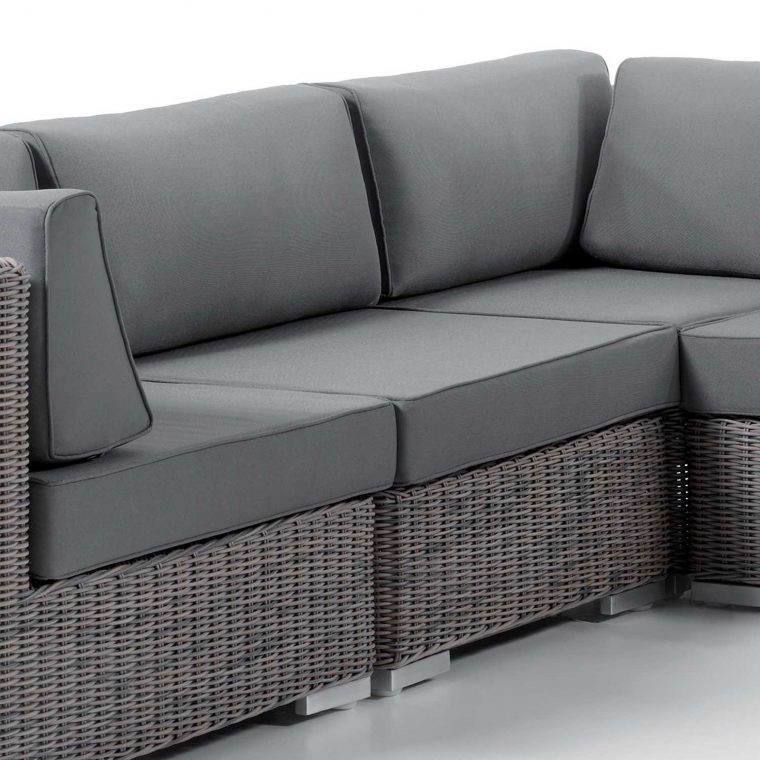 Chauffeuse De Salon De Jardin En Résine Tressée Grise Sorong serapportantà Housse De Coussin Pour Salon De Jardin En Resine Tressee