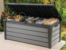 Coffre De Jardin Résine Keter Brossium 455L Gris intérieur Coffre De Jardin Keter