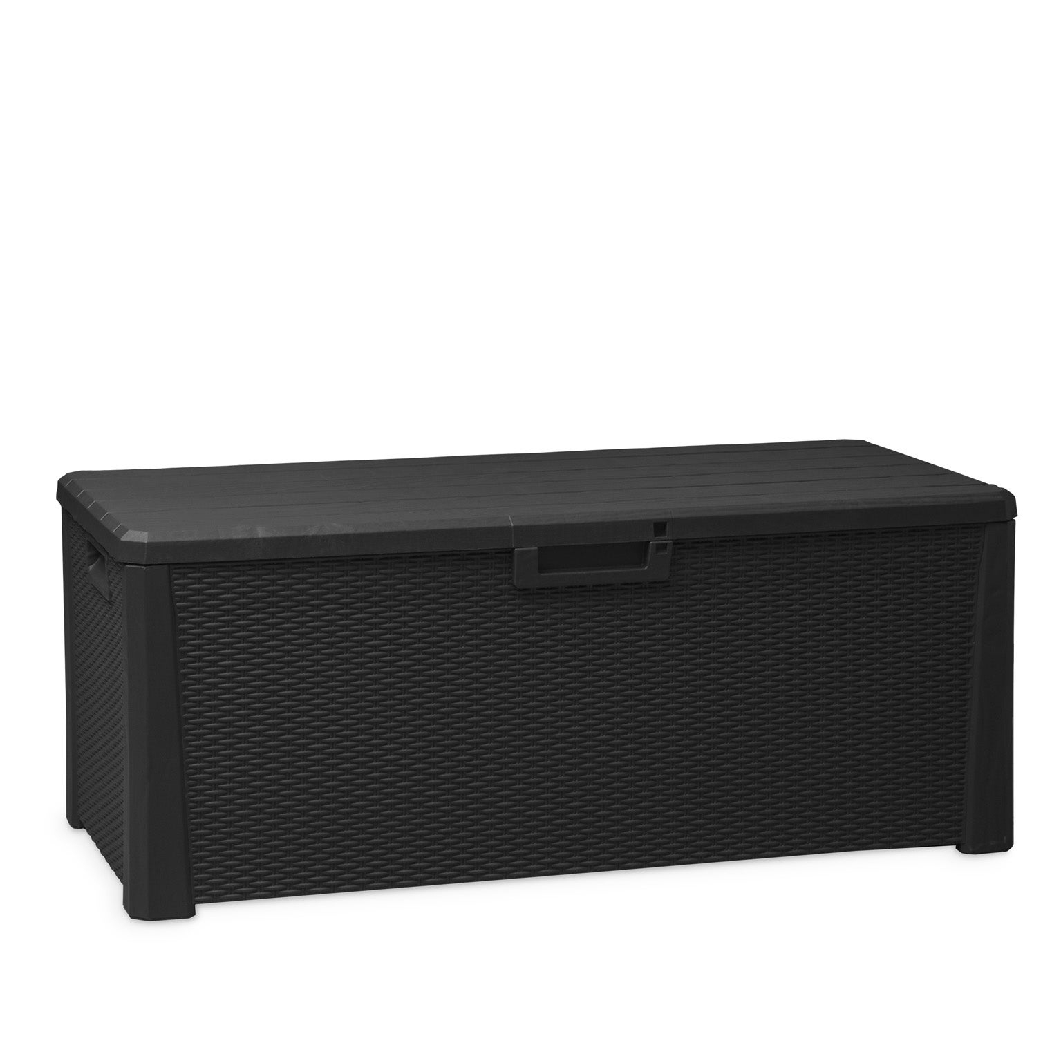 Coffre De Jardin Résine Nevada 550 Litres Anthracite, L.148 X H.60 X P.72 Cm tout Coffre Jardin Leroy Merlin