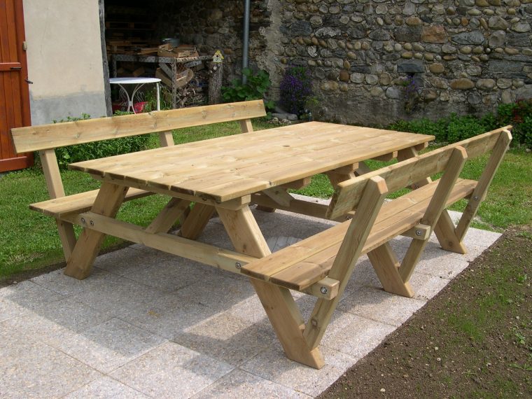 Construction D'une Table Pique-Nique | Asv850 tout Table De Jardin En