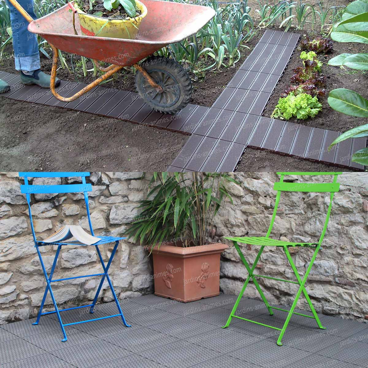 Dalle De Jardin Clipsable En Plastique intérieur Dalle De Jardin Pvc