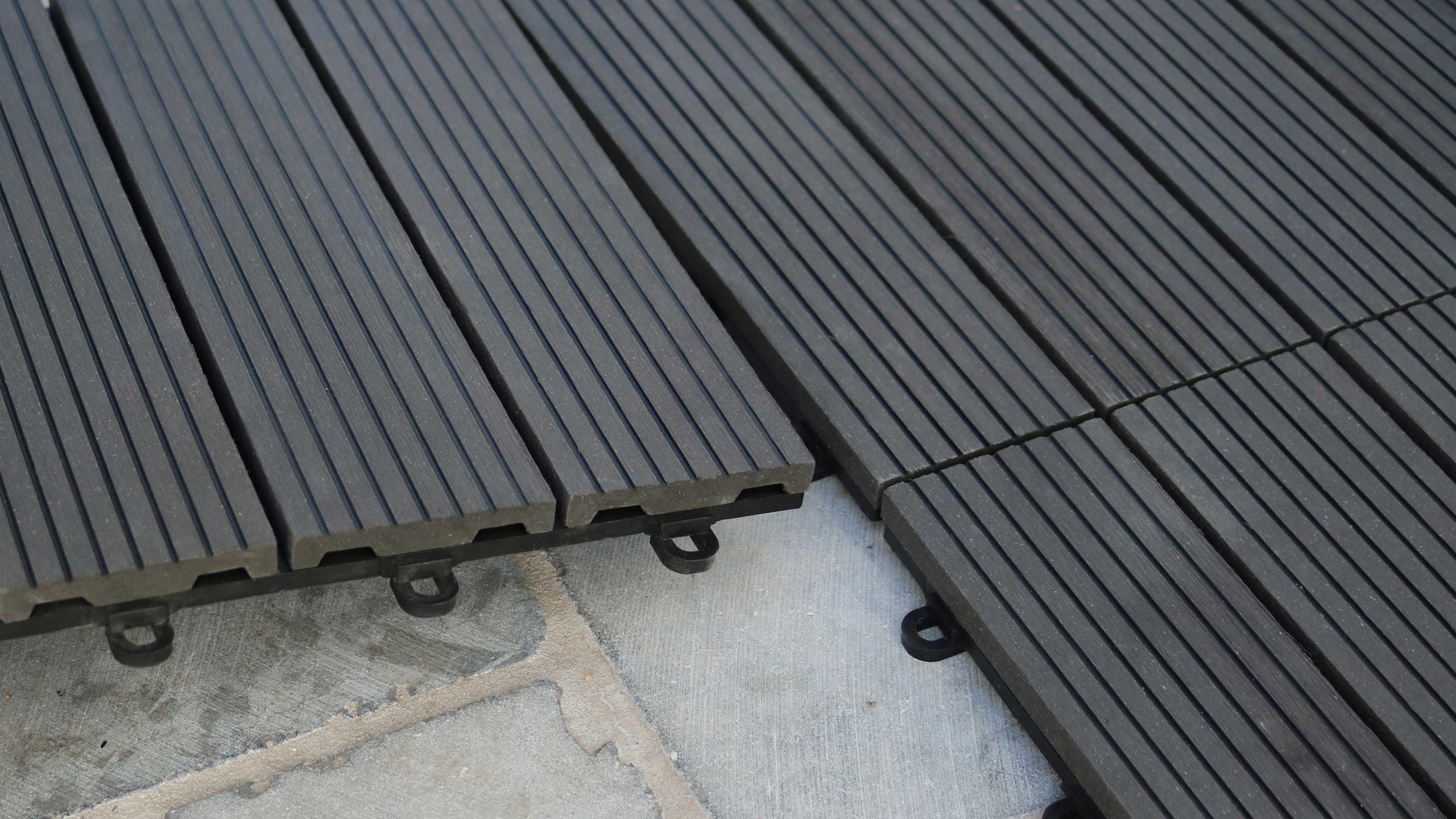 Dalle Terrasse Clipsable Pvc Gris | Oviala à Dalle De Jardin Pvc