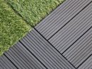 Dalle Terrasse Clipsable Pvc Gris | Oviala pour Dalle De Jardin Pvc