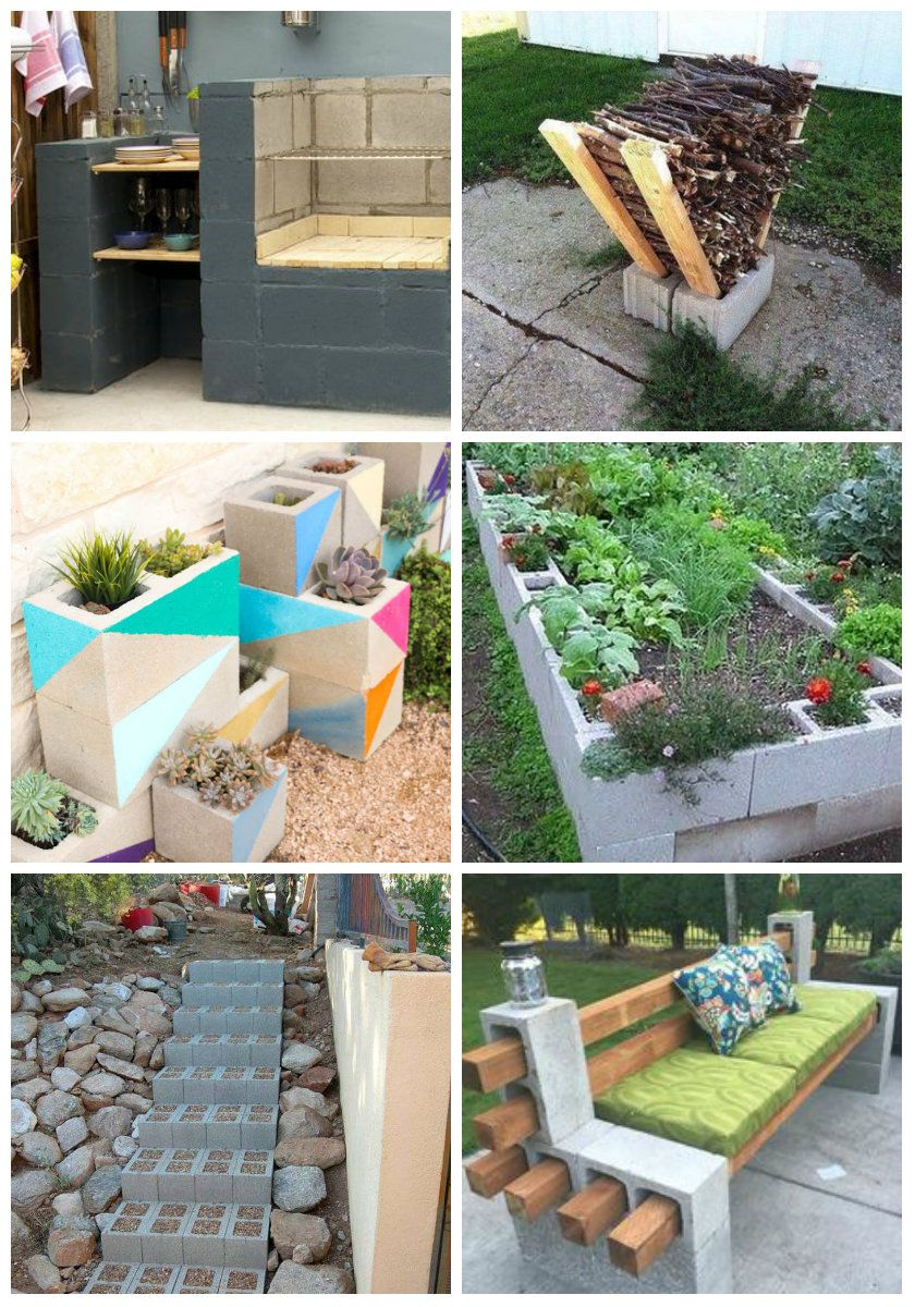 Des Idées De Recyclage De Parpaings | Amenagement Jardin ... serapportantà Aménagement Jardin Pas Cher