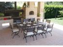 Ensemble De Jardin Table Rectangulaire + 8 Chaises En Fer ... tout Cdiscount Table De Jardin