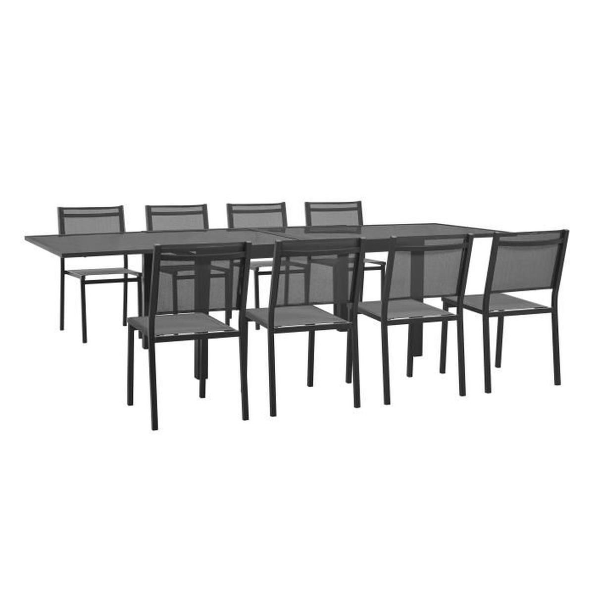 Ensemble Repas De Jardin 8 Personnes - Table Extensible 150 ... concernant Cdiscount Table De Jardin