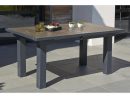 Ensemble Table Extensible De Jardin 160 - 220 Cm + 6 Chaises Pliantes  Aluminium Composite Gris dedans Table De Jardin Aluminium Et Composite