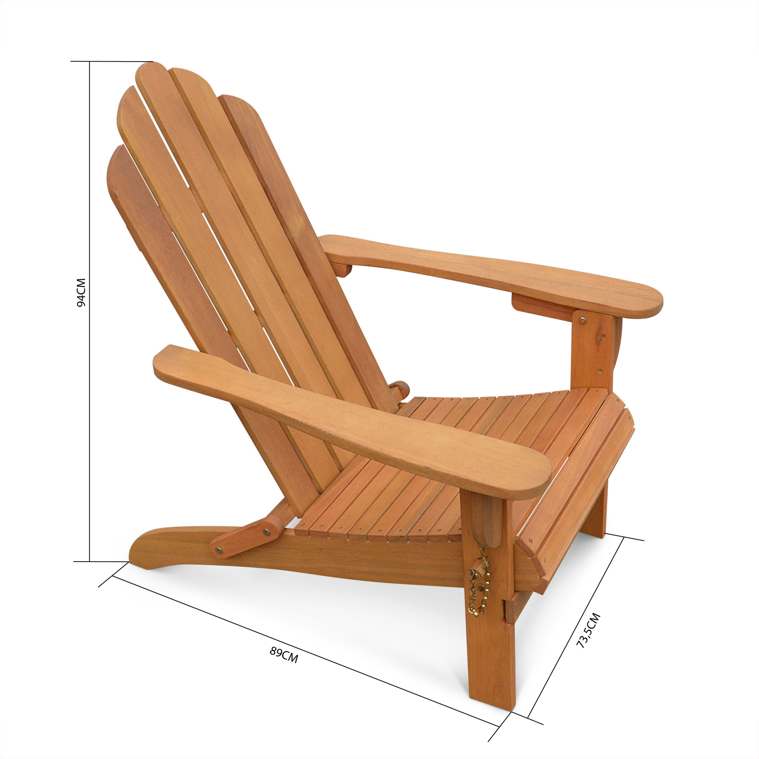 Fauteuil De Jardin En Bois Adirondack Salamanca Eucalyptus ... encequiconcerne Siege Pour Jardiner