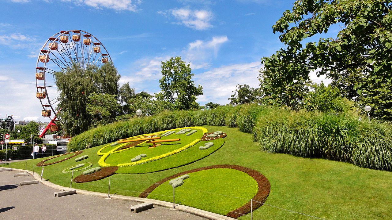 Fichier:horloge Fleurie Au Quai Du Général-Guisan (Jardin ... destiné Horloge De Jardin