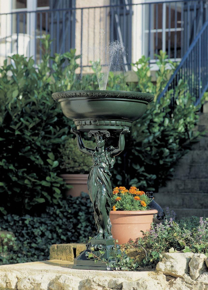 Fontaine De Jardin Cariatide | Fontaine De Jardin, Jardins ... à Pot En Fonte Pour Jardin