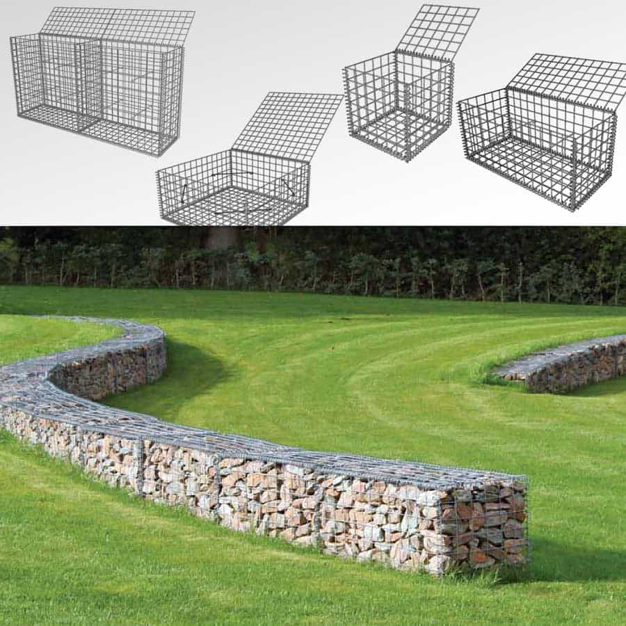 Gabion Cage Métallique - Fil 3Mm - Maille 76Mm serapportantà Grosse Pierre Pour Jardin