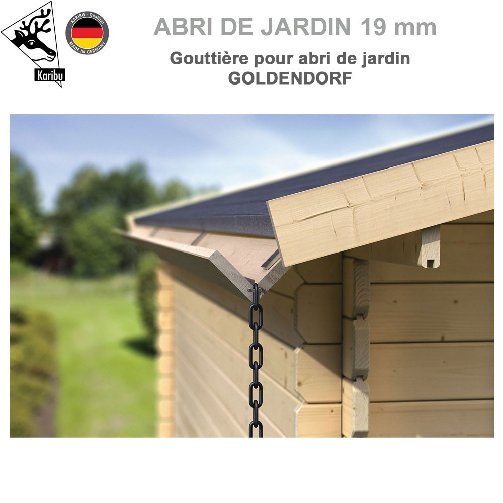 Gouttière Bois Pour Abri À Toit Plat Goldendorf concernant Gouttiere Abri De Jardin