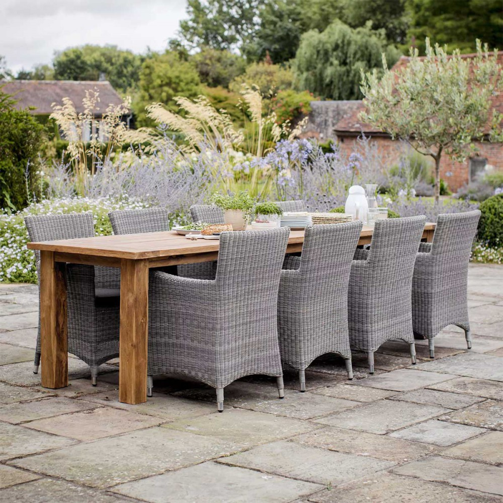 Grande Table De Jardin En Teck -10 Personnes à Table De Jardin 10 Personnes