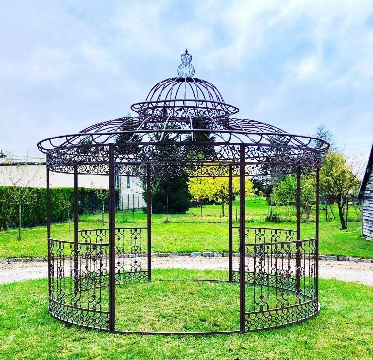 Grande Tonnelle Kiosque De Jardin Pergola Abris Rond Kiosque ... encequiconcerne Kiosque Jardin Fer