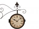 Horloge De Gare Ancienne Double Face Jardin De Monceau 16Cm dedans Horloge De Jardin