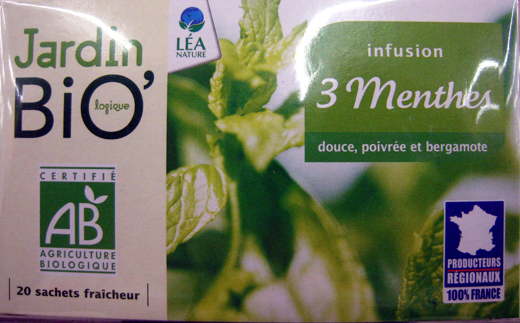 Infusion 3 Menthes Jardin Bio - 30 G (20 Sachets De 1,5 G) intérieur Jardin Bio Infusion