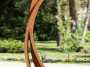 Jardin Avec Statue Design En Fer | Corten Steel, Corten ... avec Sculpture Moderne Pour Jardin