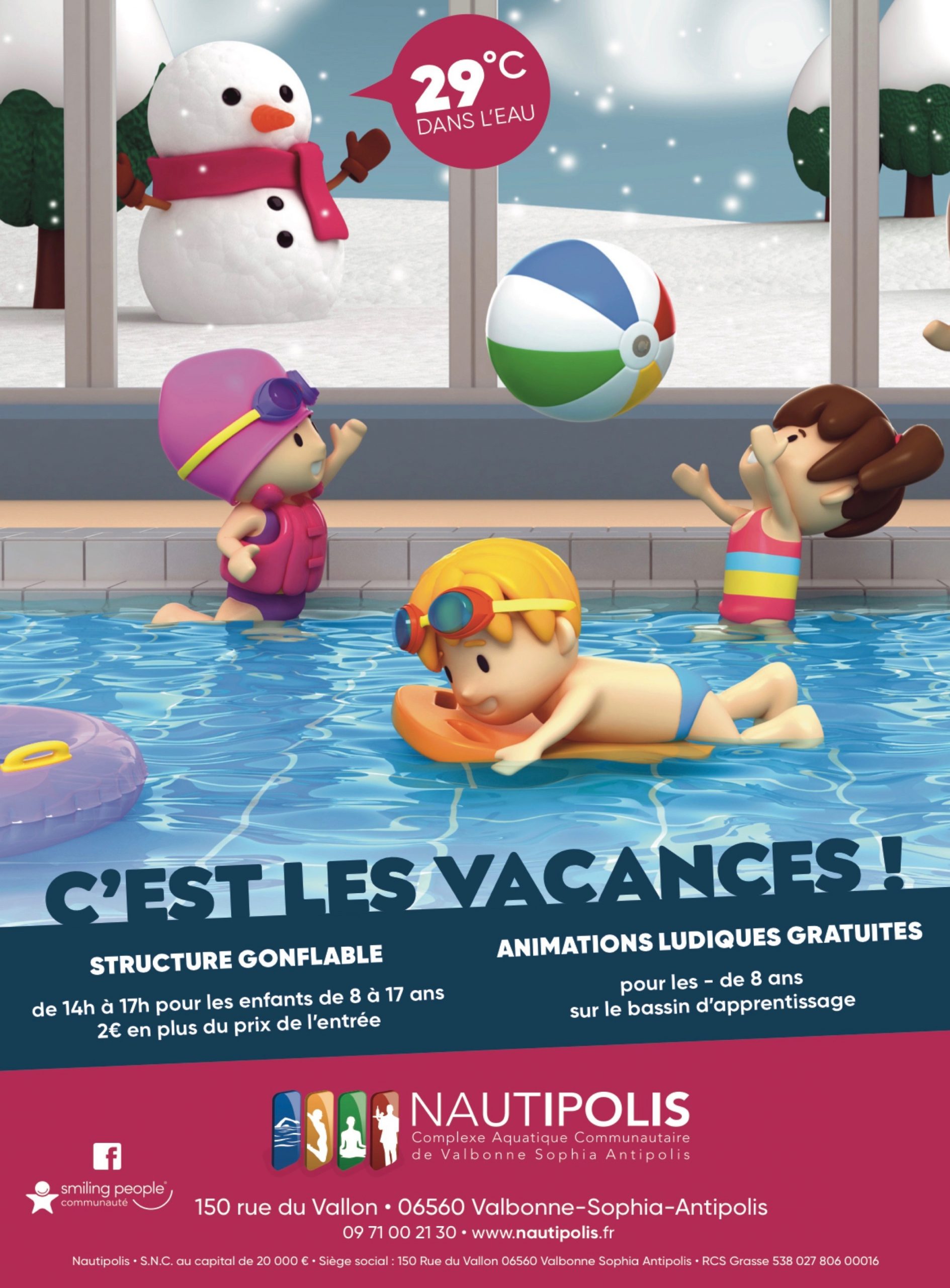 Jeux Et Animations Aquatiques À Nautipolis - Vacances De ... concernant Piscine Sophia Antipolis Tarif