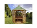 Kiosque Pavillon Hexagonal 7,30M² pour Kiosque De Jardin En Bois Pas Cher