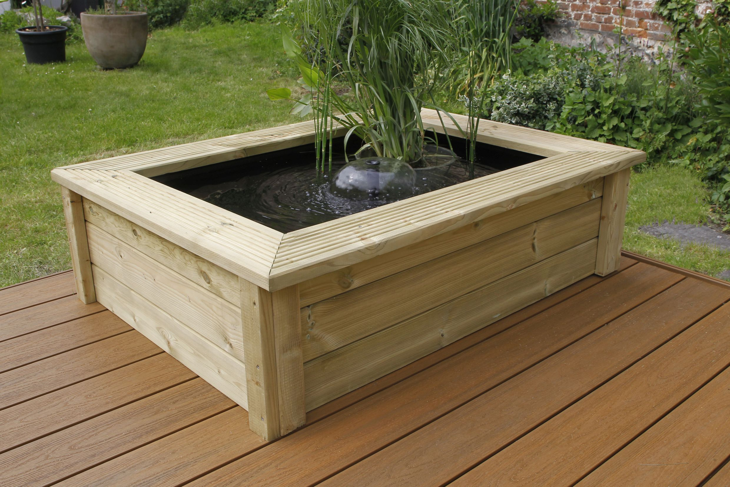 Kit Bassin En Bois Quadra Wood X - L.119.4 X L.90.5 X H.33.8 Cm pour Jardiland Bassin De Jardin