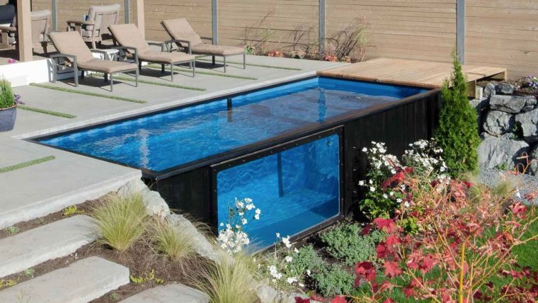 La Société Modpools Transforme De Vieux Conteneurs De ... serapportantà Piscine Container Prix