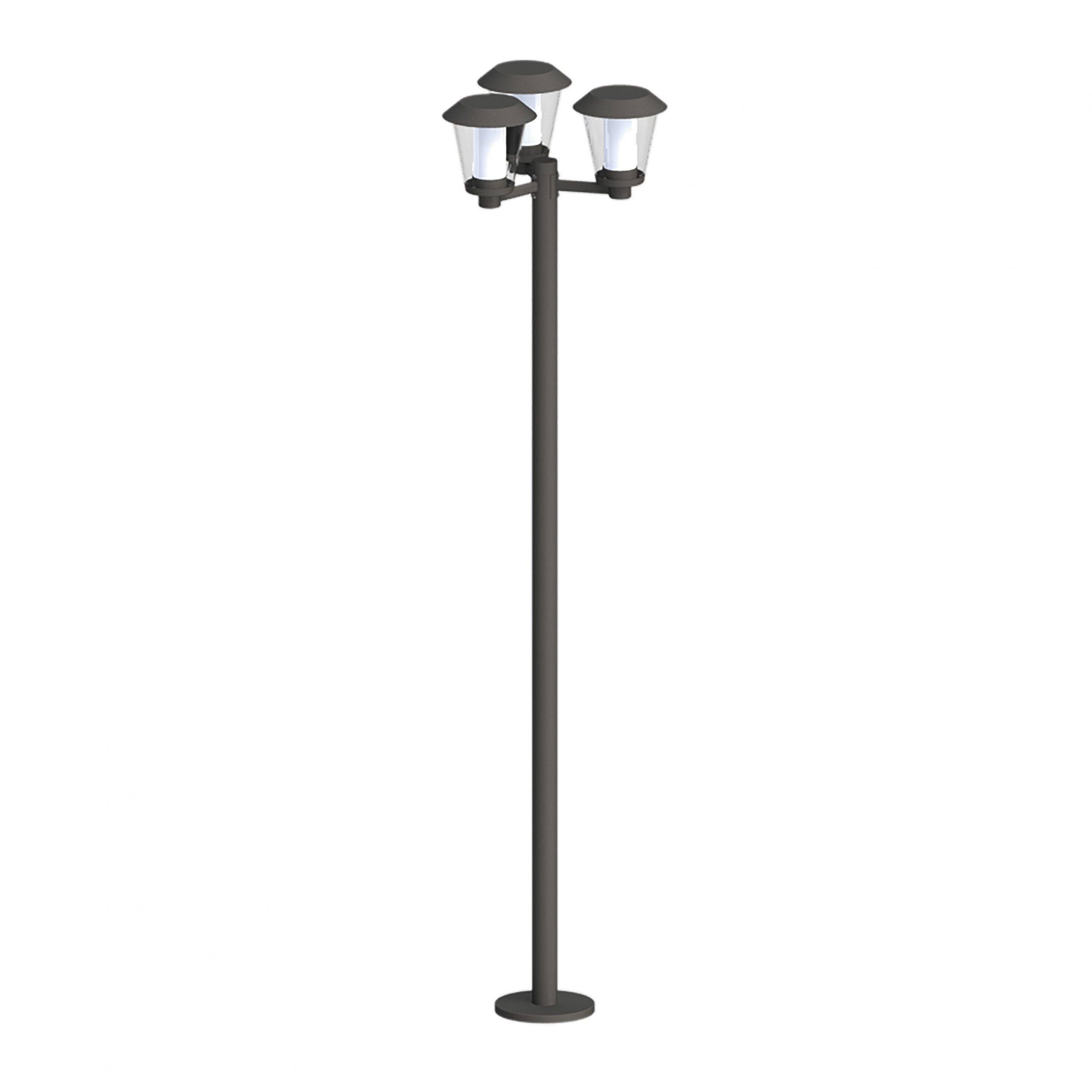 Lampadaire Extérieur Paterno Led Intégrée = 840 Lm, Noir Eglo encequiconcerne Lampadaire Jardin Leroy Merlin