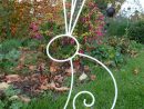 Lapin En Fer Forgé Blanc Pour Décoration De Jardin Ou Autre ... avec Fer Forgé Jardin Décoration