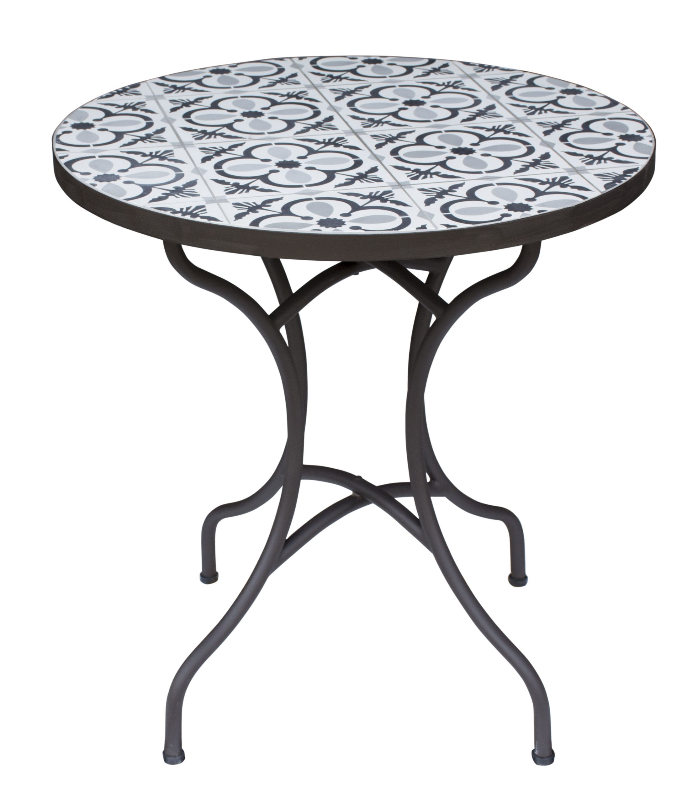 L'estivalier - Table Ronde Céramique Lisboa D70 Cm serapportantà Table De Jardin En Ceramique Ronde